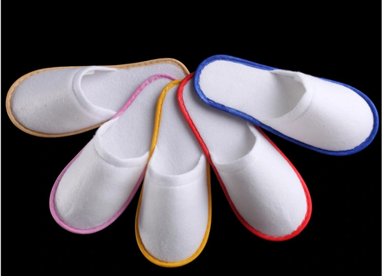 Hot Sale Hotel Slipper / 3 Stars Hotel Slipper /Closed Toe Color Tiping Indoor Slipper