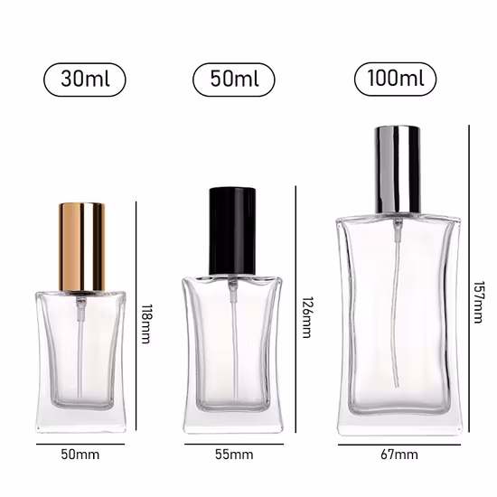 Paquet cosmétique de bouteille de vaporisateur de parfum clair de 50 ml